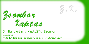 zsombor kaptas business card